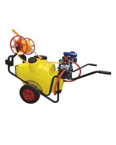 Pulverizador Carro 100 L Bencinero 20L/min Carrete 25M Lanza